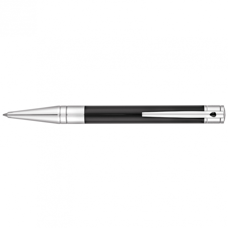 D-Initial Black and Chrome Ballpoint Pen S.T. DUPONT - 1