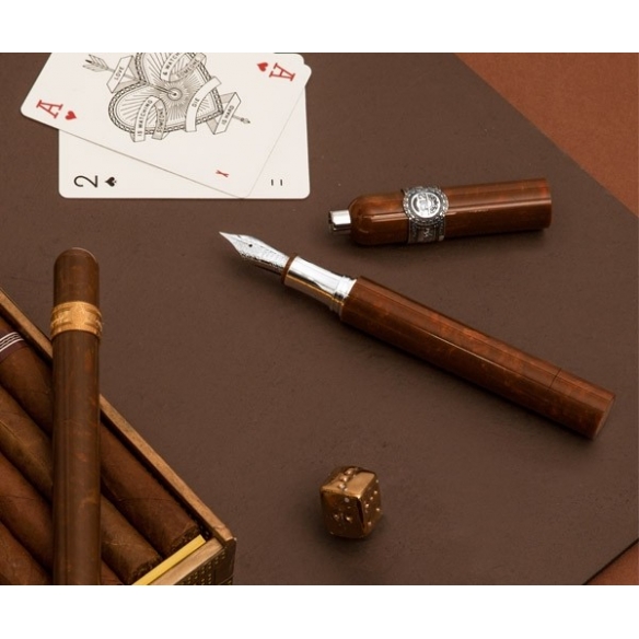 Cigar Sterling Silver Fountain pen MONTEGRAPPA - 2