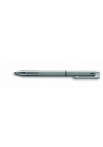 Experience unrivaled versatility with the Logo Twinpen in a brushed stainless steel finish. This timeless pen offers a high-functioning dual feature of a ballpoint pen refill and a propelling pencil lead, making it an essential companion for any writing endeavor. Its innovative push mechanism and spring-mounted clip add a touch of convenience and sophistication to your writing experience.
