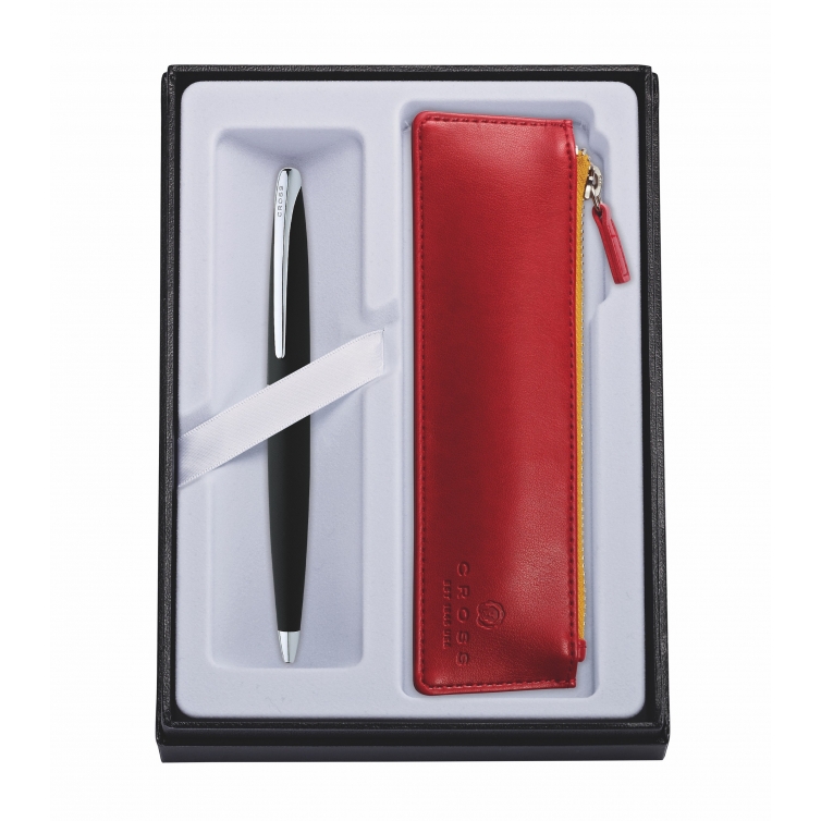 ATX Ballpoint Basalt black with red pouch CROSS - 1