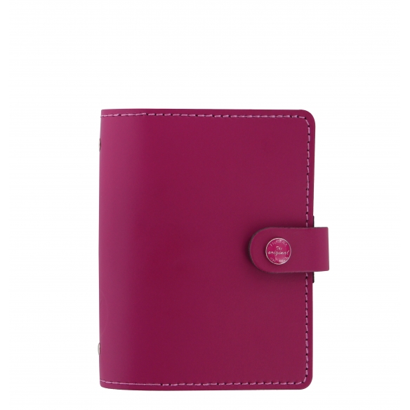 Personal Organizer Pocket Rings Raspberry Saffiano