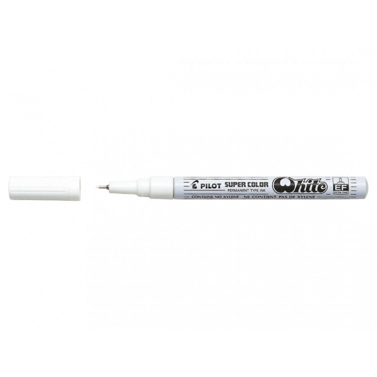 Pilot Super Color Marqueur permanent blanc à pointe EF Nib [1] Exclusive Pen