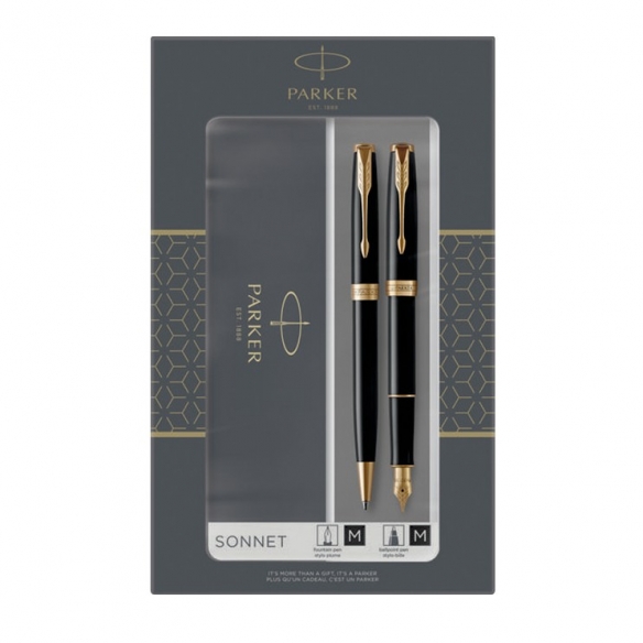 Gift set Sonnet GT Fountain pen and Ballpoint Black PARKER - 1
