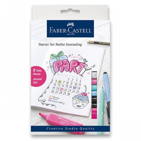 Faber-Castell Pitt Artist Pen Starter Set Bullet Journaling Marker 9 pcs