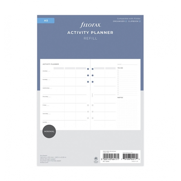 Minimal Activity Planner Refill A5 FILOFAX - 4