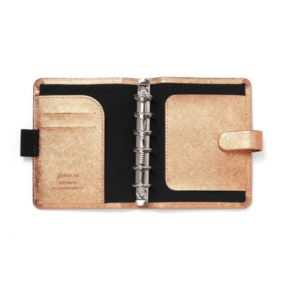 Saffiano Metallic Pocket Organizer rose gold FILOFAX - 4
