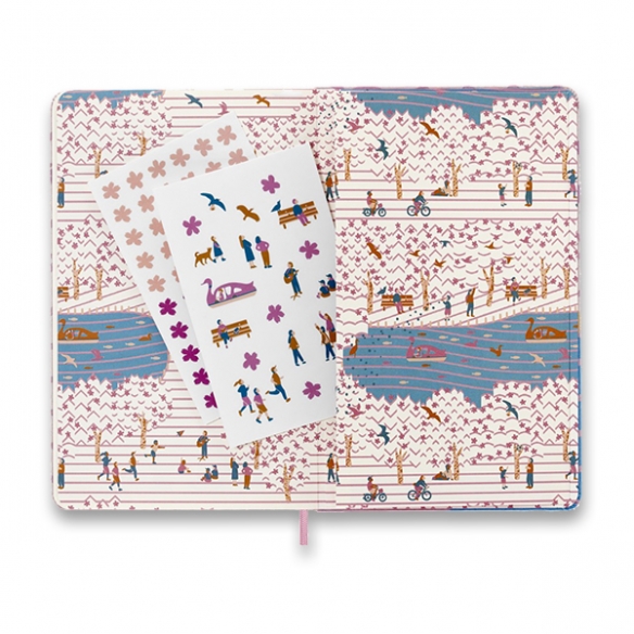 Sakura Bench Limited edition Notebook L plain pink MOLESKINE - 6