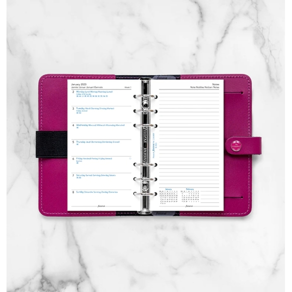 Calendar Refill Week On One Page with Notes Personal 2023 FILOFAX - 2