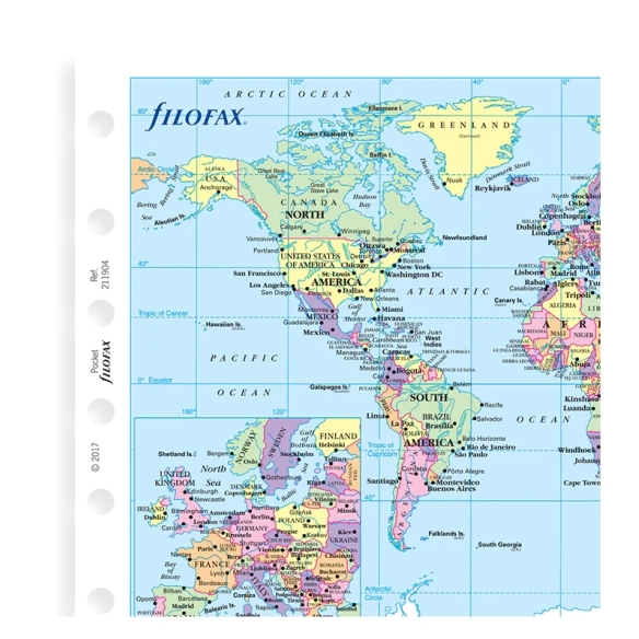World Map Refill Pocket FILOFAX - 5