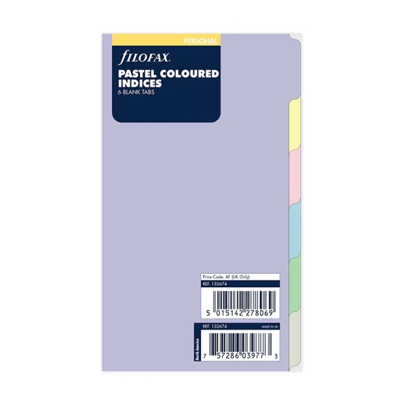 Blank Index Pastel Personal FILOFAX - 5