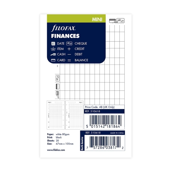 Finances Mini Refill FILOFAX - 5
