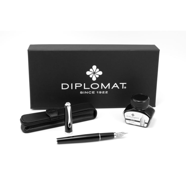 Excellence A2 CT Gift Set Fountain pen pen black lacquer DIPLOMAT - 2