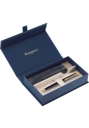 Waterman Hémisphère Black GT ballpoint pen gift cartridge with case. 
