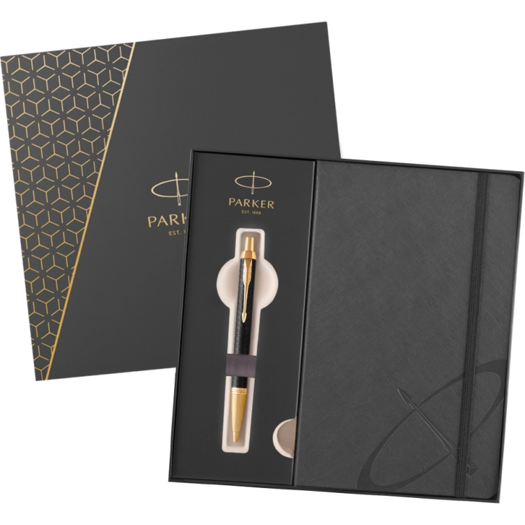 IM Premium GT Gift Set Ballpoint Pen and Notebook black PARKER - 1