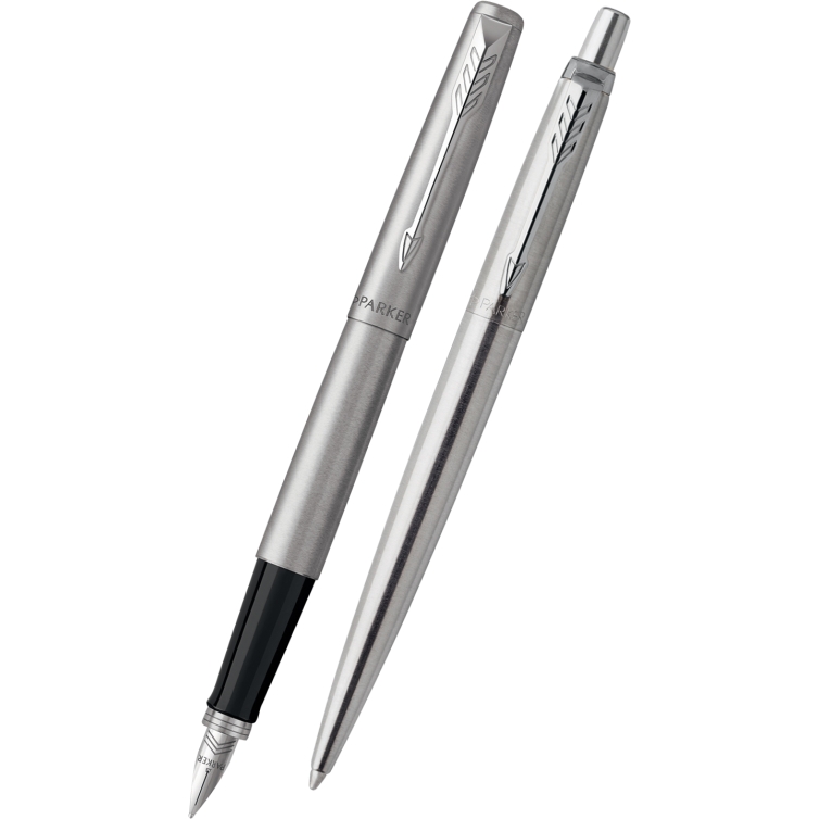 Parker Classic Ballpoint Pen Stainless Steel Silver Body Blue Ink With A  Gift Box 