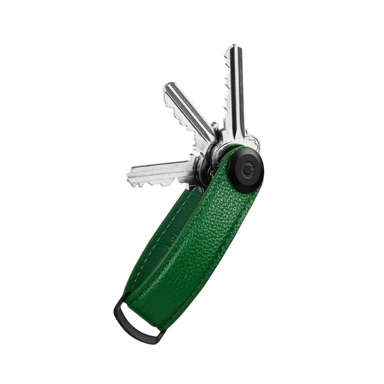 2.0 Pebbled Leather Key Ring emerald ORBITKEY - 1