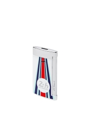 Celebrate the 100th anniversary of the 24 Hours of Le Mans with the sleek and powerful Slim 7 24H Le Mans Lighter in white and chrome. Its sporty design, evoking the spirit of motor racing, and powerful jet flame ensure a reliable light in any condition. Compact, lightweight, and crafted by iconic French brands, this Slim 7 lighter is the perfect blend of style and functionality.