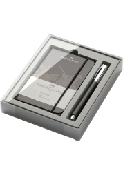 Experience the sleek elegance of the Ambition Precious Resin Gift set Roller Black, boasting a rare brushed resin body and chrome-plated polished metal accessories. This slim, professionally functional roller features a snap-on lid, ceramic tip, and flexible metal clip for your convenience. Delivered in a sophisticated gift box with a complimentary notebook, it's more than just a writing instrument - it's a statement of ambition.